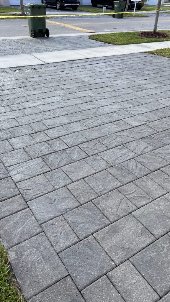 gray driveway paver sealing Miami, Pavers Sealing Expert, Paver sealing miami, pavers installation38